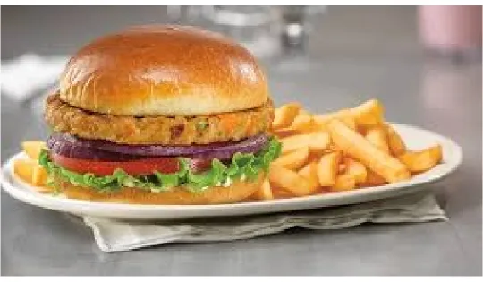 Hamburguesa de lentejas o garbanzos con tofu